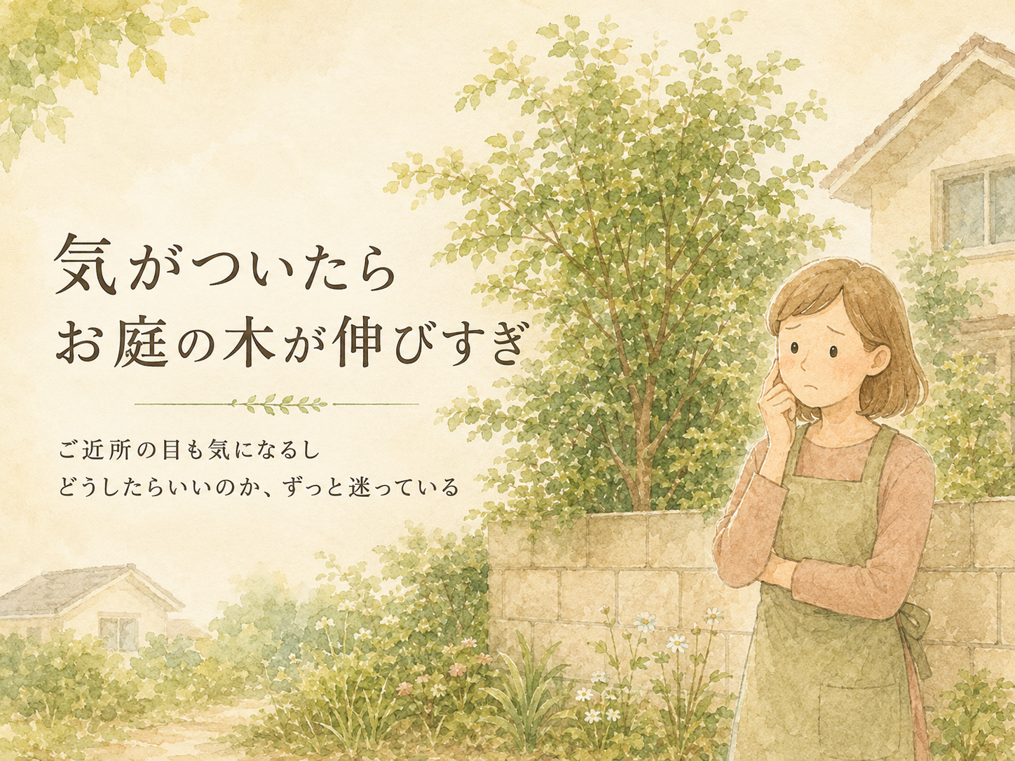 気がついたらお庭の木が伸びすぎ