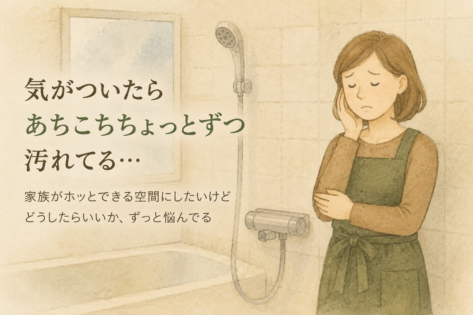 気がついたらお風呂があちこち汚れているお悩み