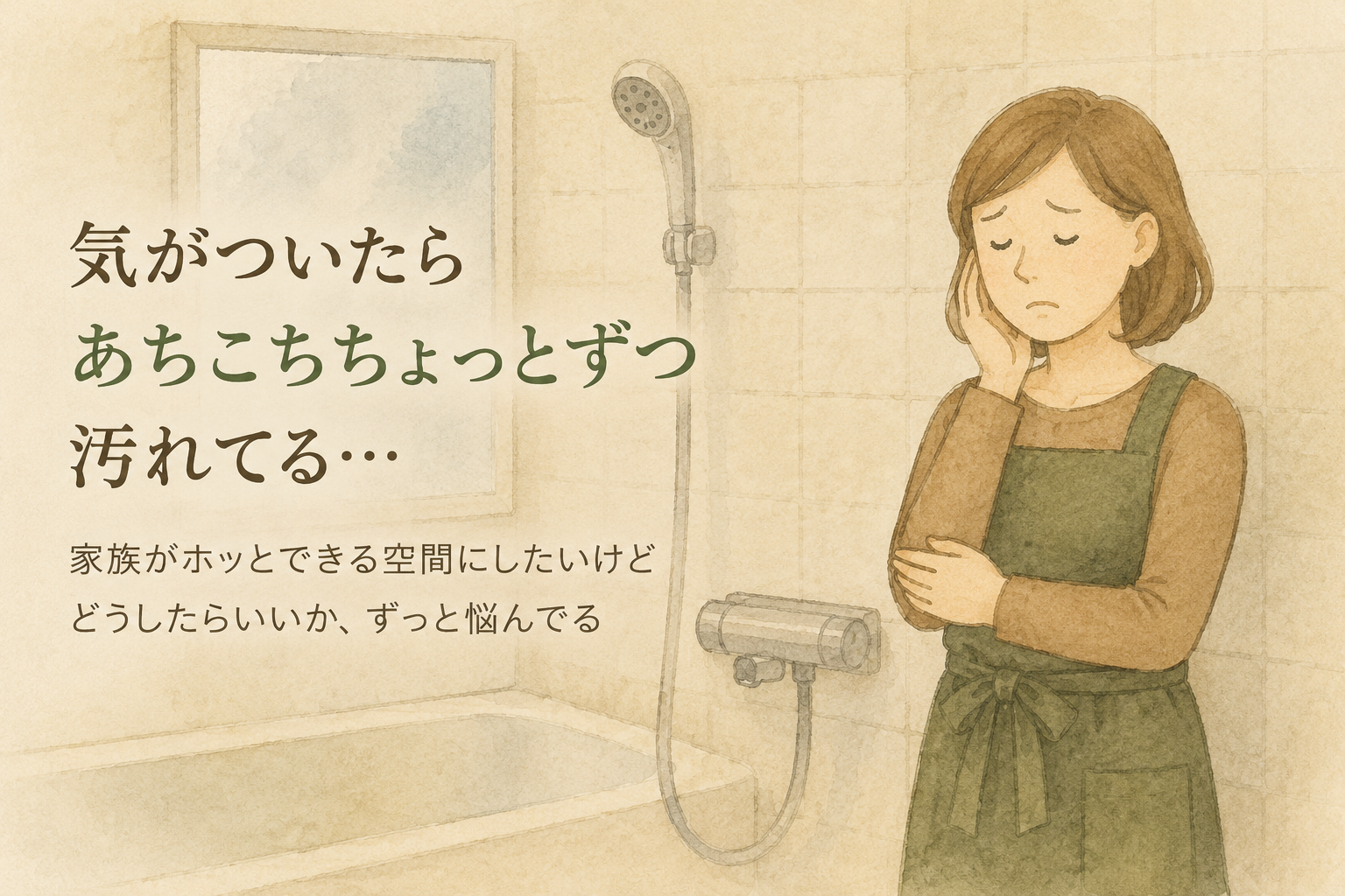 気がついたらお風呂があちこち汚れているお悩み