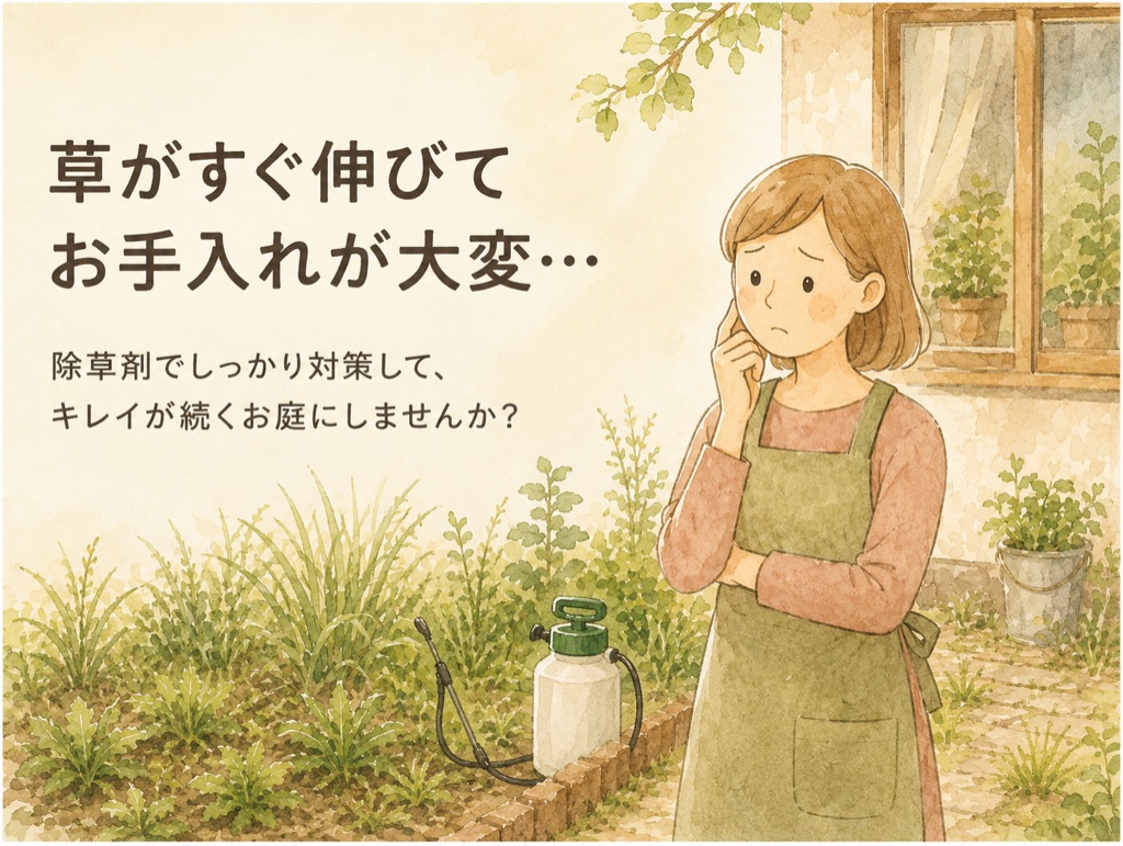 草がすぐ伸びてお手入れが大変とお悩みの方へ｜除草剤散布